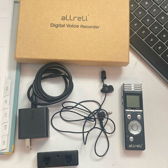EUC aLLreli CP0037 Rechargeable Spy 8GB 1165Hr Digital Audio Voice Recorder - Picture 3 of 14
